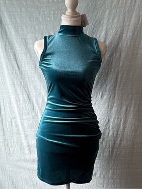Love, Fire Teal Velvet Blouse